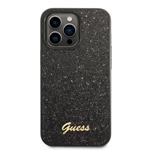 Guess PC/TPU Glitter Flakes Metal Logo Zadní Kryt pro iPhone 14 Pro Black