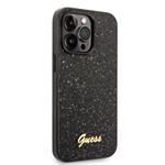 Guess PC/TPU Glitter Flakes Metal Logo Zadný kryt pre iPhone 14 Pro Max Black