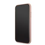Guess PU 4G Kovový zadný kryt s logom pre iPhone 11 Pink