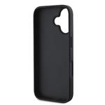 Guess PU 4G Kovový zadný kryt s logom pre iPhone 16 Plus Grey