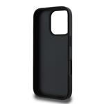 Guess PU 4G Kovový zadný kryt s logom pre iPhone 16 Pro Max Grey