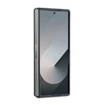 Guess PU 4G Kovový zadný kryt s logom pre Samsung Galaxy Z Fold 6 Grey