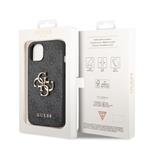 Guess PU 4G Metal Logo Zadní Kryt pro iPhone 14 Grey