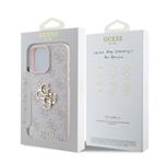 Guess PU 4G Metal Logo Zadní Kryt pro iPhone 16 Pro Pink