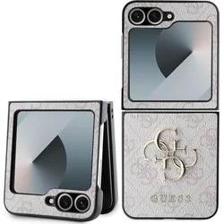 Guess PU 4G Metal Logo Zadní Kryt pro Samsung Galaxy Z Flip 6 Pink