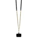 Guess PU 4G štrasový trojuholník s kovovým logom Zadný kryt + popruh pre iPhone 16 Pro Max Black