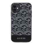 Guess PU G Cube MagSafe Zadní Kryt pro iPhone 11 Black