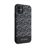 Guess PU G Cube MagSafe Zadní Kryt pro iPhone 11 Black