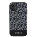 Guess PU G Cube MagSafe zadný kryt pre iPhone 11 Black