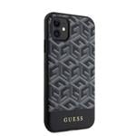 Guess PU G Cube MagSafe zadný kryt pre iPhone 11 Black