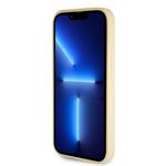 Guess PU pevný zadný kryt s kovovým logom 4G Glitter pre iPhone 15 Pro Max Gold