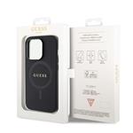 Guess PU Saffiano MagSafe Zadní Kryt pro iPhone 15 Pro Max Black