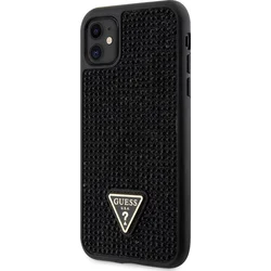 Guess Rhinestones Triangle Metal Logo Cover pre iPhone 11 Black