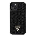 Guess Rhinestones Triangle Metal Logo Cover pre iPhone 14 Black