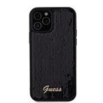 Guess Sequin Script Logo Zadní Kryt pro iPhone 12/12 Pro Black