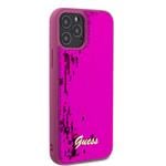 Guess Sequin Script Logo Zadní Kryt pro iPhone 12/12 Pro Magenta