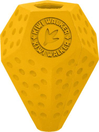 Gumová hračka Kiwi Walker DIABALL s otvorom na pamlsky, mini 8 cm, oranžová