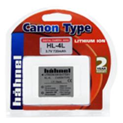 Hähnel HL-4L   Canon typ 3,7V 700mAh. Náhrada za Canon NB-4L