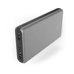 Hama ALU15HD, powerbank, 15000 mAh, 3 výstupy: 1x USB-C, 2x USB-A, hliník, strieborná
