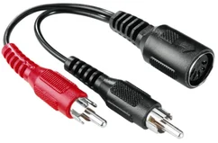 HAMA audio redukce 2 cinch vidlice - 5pól. DIN zásuvka (122378) - Kabely + redukce