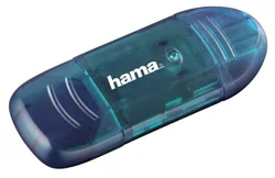 HAMA Čtečka karet USB 2.0 SD/SDHC/SDXC/MMC, modrá (114730)