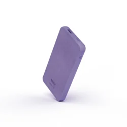Hama Fabric 10, powerbanka, 10000 mAh, 3 A, 2 výstupy: USB-C, USB-A, textilný dizajn, fialová