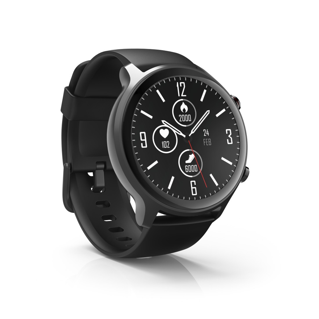 Hama Fit Watch 6910, športové hodinky, GPS, srdcový tep, oxymeter, kalórie, vodotesné, čierne