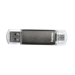 Hama flashPen "Leata Twin" 64 GB 10 MB/s USB 2.0, sivá