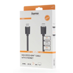 Hama HDMI kábel High Speed 4K 0,75 m