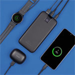 Hama PD 10 powerbank, 10000 mAh, 3 výstupy: 2x USB-C, 1x USB-A, LED displej, PD, Qualcomm