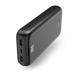 Hama Performance 24, powerbank 24000 mAh, 3 A, output: 1x USB-C, 2x USB-A, LED display