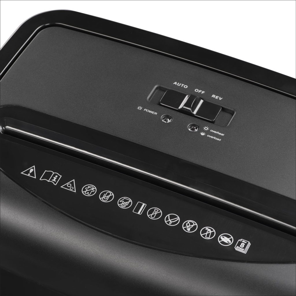 Hama Premium M8+, skartovač, mikrorez, 8 listov, klasifikácia P5, 20 l