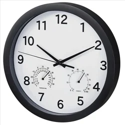 Hama Pure Plus, nástenné hodiny s teplomerom/vlhkomerom, 25 cm, tichý chod