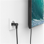 Hama síťový napájecí kabel, kolmé euro vidlice, 1,5 m
