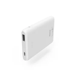 Hama SLIM 5HD, powerbank, 5000 mAh, 1 A, výstup: USB-A, biela