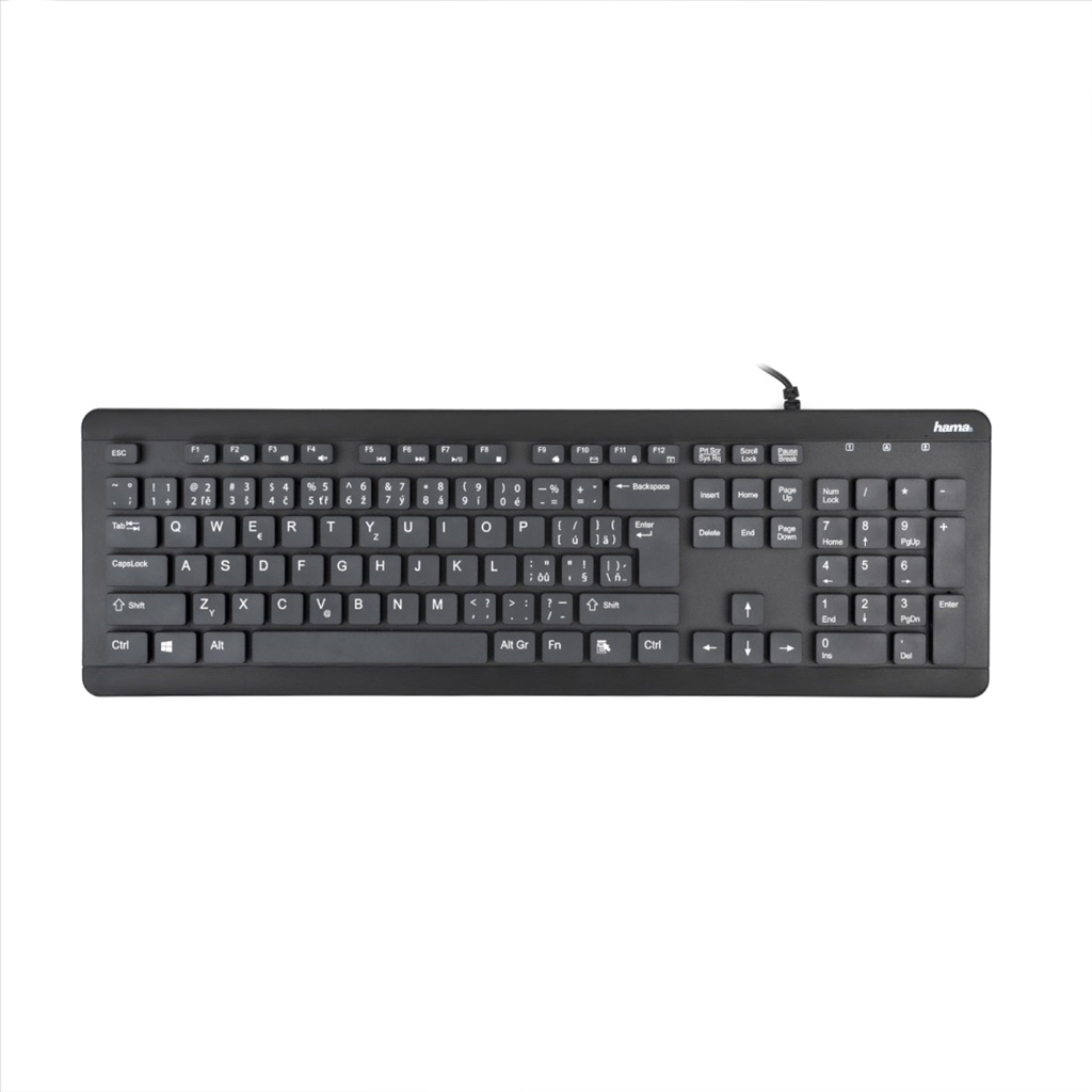 Hama voděodolná klávesnice KC-600, kabelová, černá