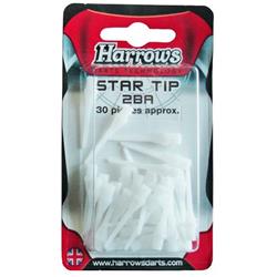 Harrows T92 STAR SOFT dart tips 30 pcs in blister pack - white