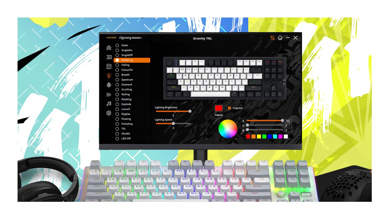 Hator Gravity TKL drôtová klávesnica čierna