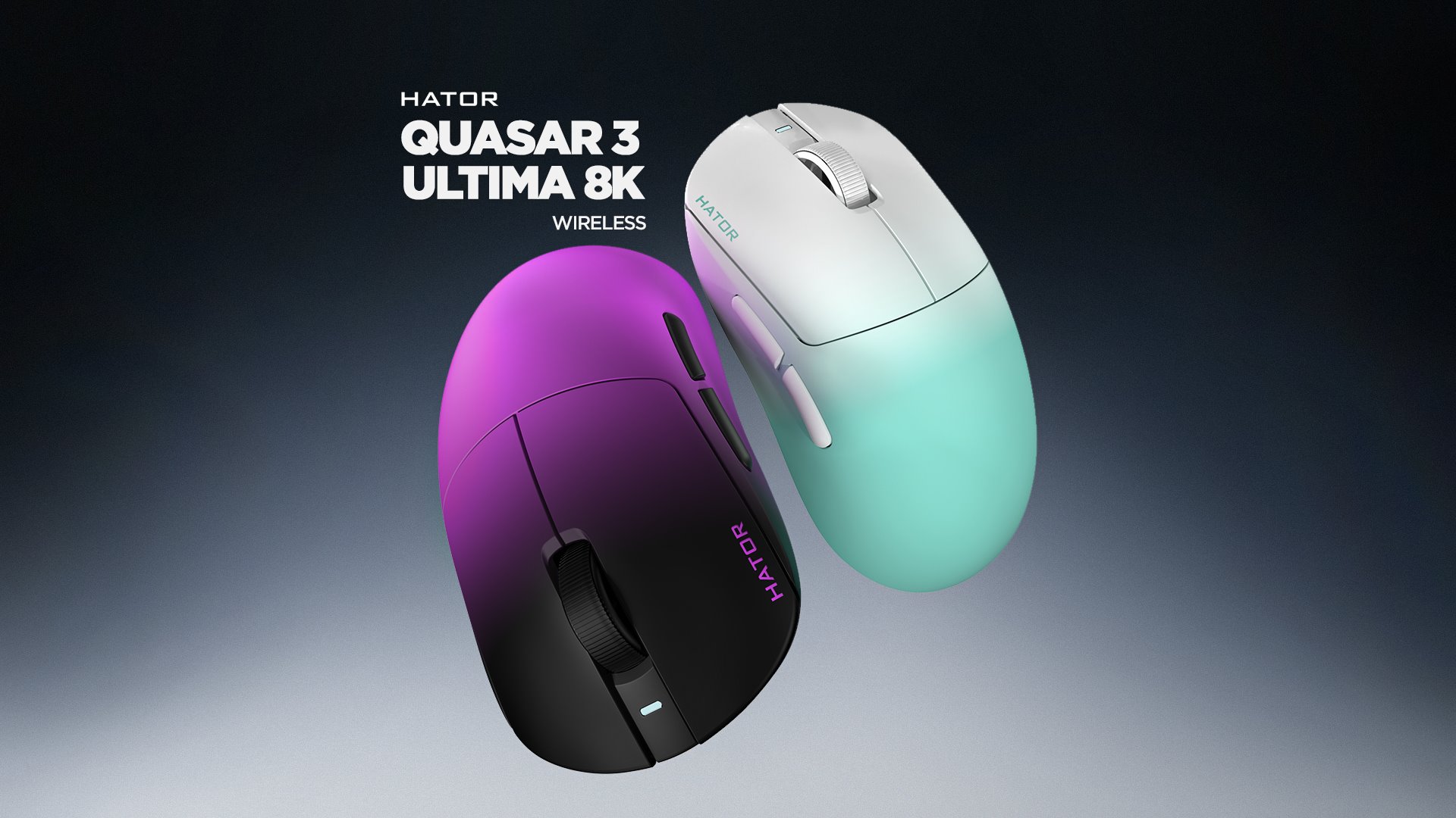 HATOR Quasar 3 ULTIMA 8K bezdrôtový, bielo-mätový gradient