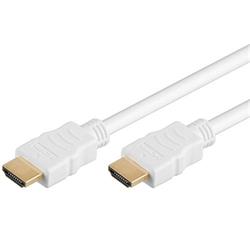 HDMI High Speed + Ethernet kabel,bílý, zlacené konektory, 5m