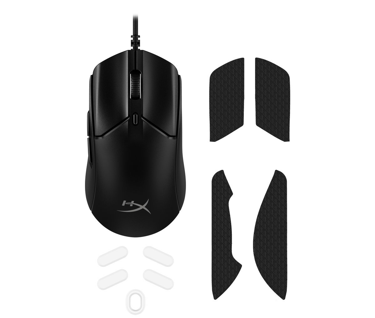 HyperX Pulsefire Haste 2/Herní/Optická/Pro praváky/26 000 DPI/Drátové USB-A/Černá
