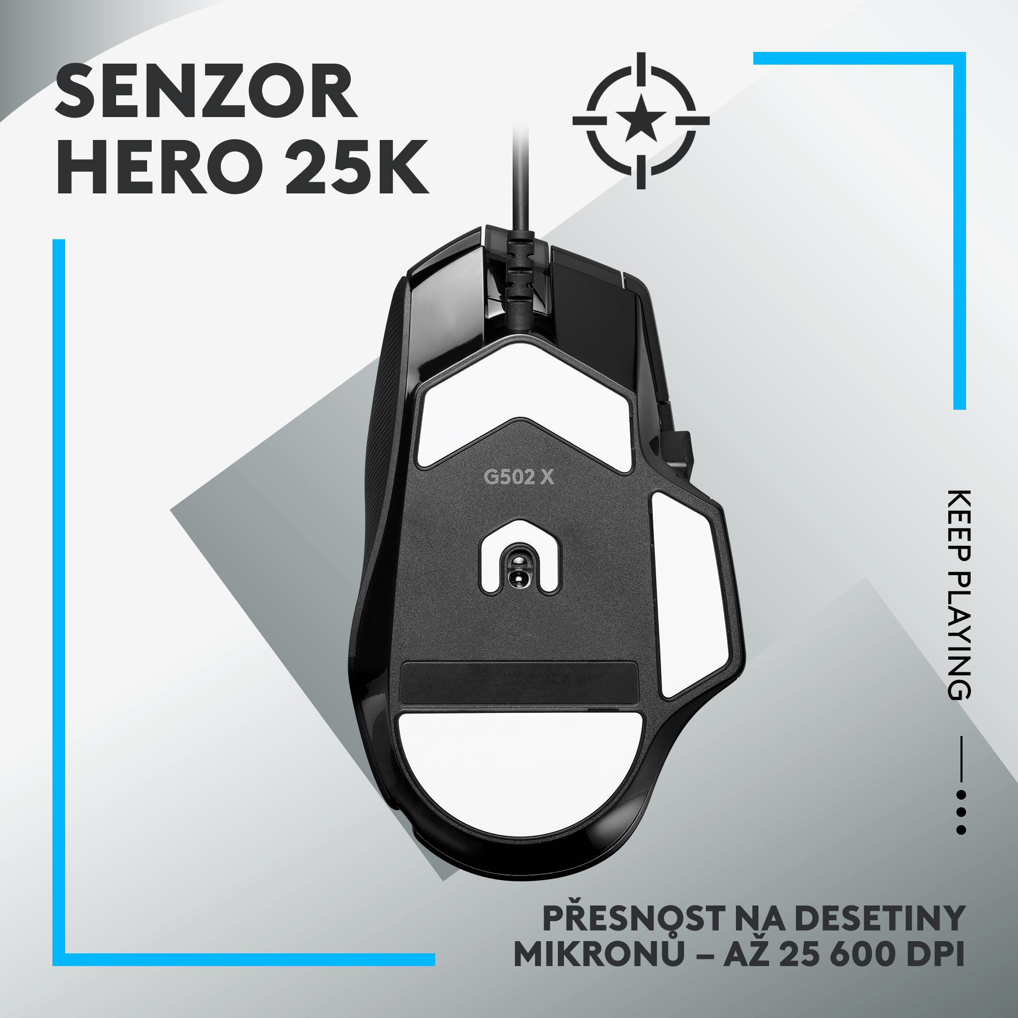 Herná myš Logitech G502 X, čierna