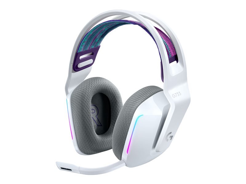 Herná náhlavná súprava Logitech G733 LIGHTSPEED RGB - biela
