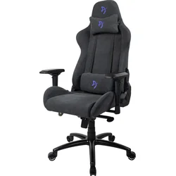 Herné kreslo AROZZI VERONA Signature Soft Fabric/ povrch z tkaniny/ čierna/ modré logo