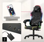 Herné kreslo Huzaro Force 2.7 RGB, čierne