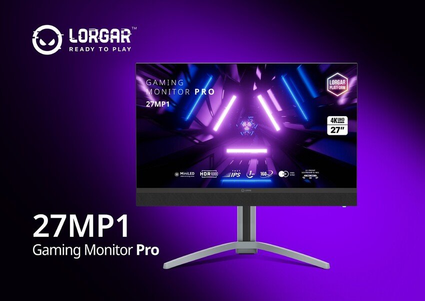 Herný monitor Lorgar 27, plochý, 4K UHD, miniLED