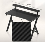 Hero 1.9 Black 120 cm gaming desk