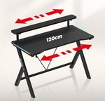 Hero 1.9 RGB gaming desk 120 cm