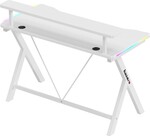 Hero 1.9 RGB White 120 cm gaming desk