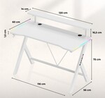 Hero 1.9 RGB White 120 cm gaming desk
